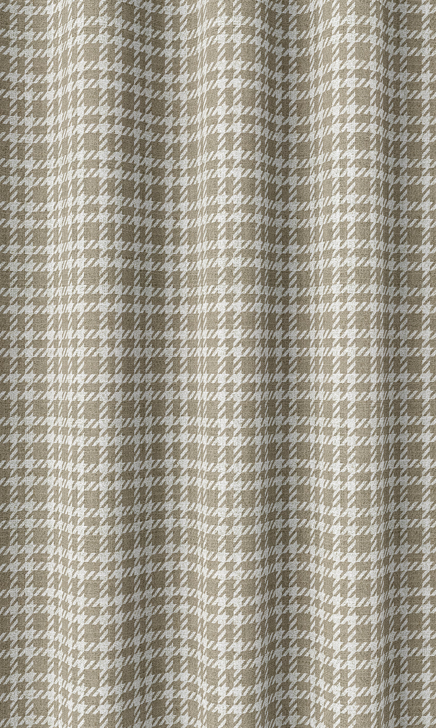 Check Patterned Home Décor Fabric By the Metre (Beige/ White)