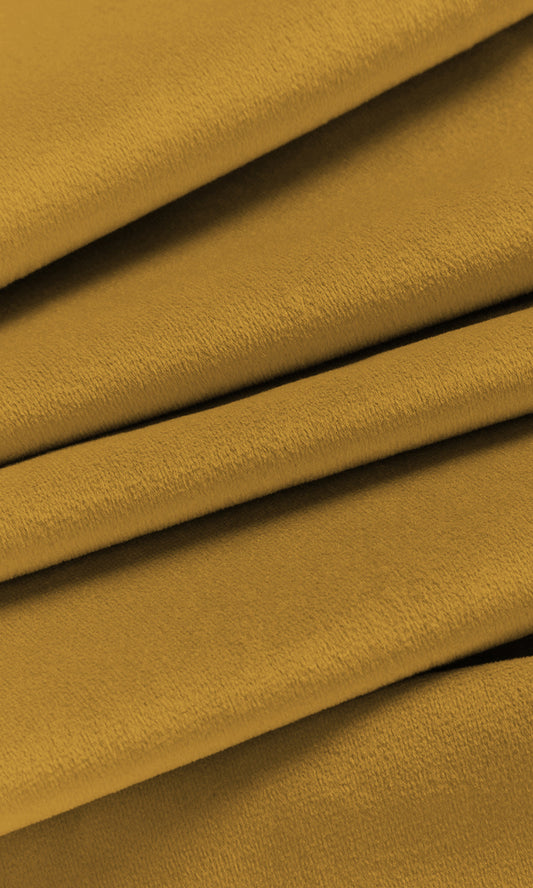 Velvet Home Décor Fabric By the Yard (Deep Yellow/ Mustard)
