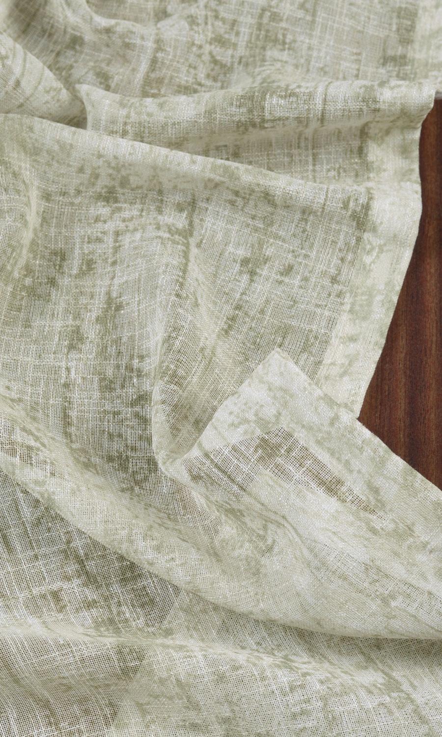 Textured Sheer Window Treatments Fabric By the Yard (Green)