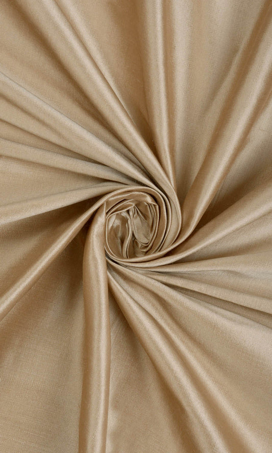 Shantung Silk Home Décor Fabric By the Yard (Peanut Brown)
