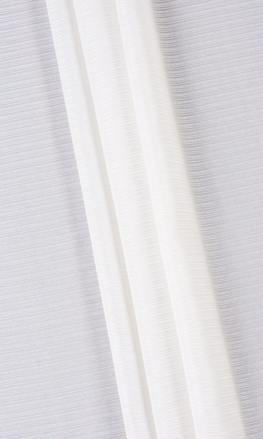 Striped Sheer Home Textile Fabric Material By the Yard (Pearl White)