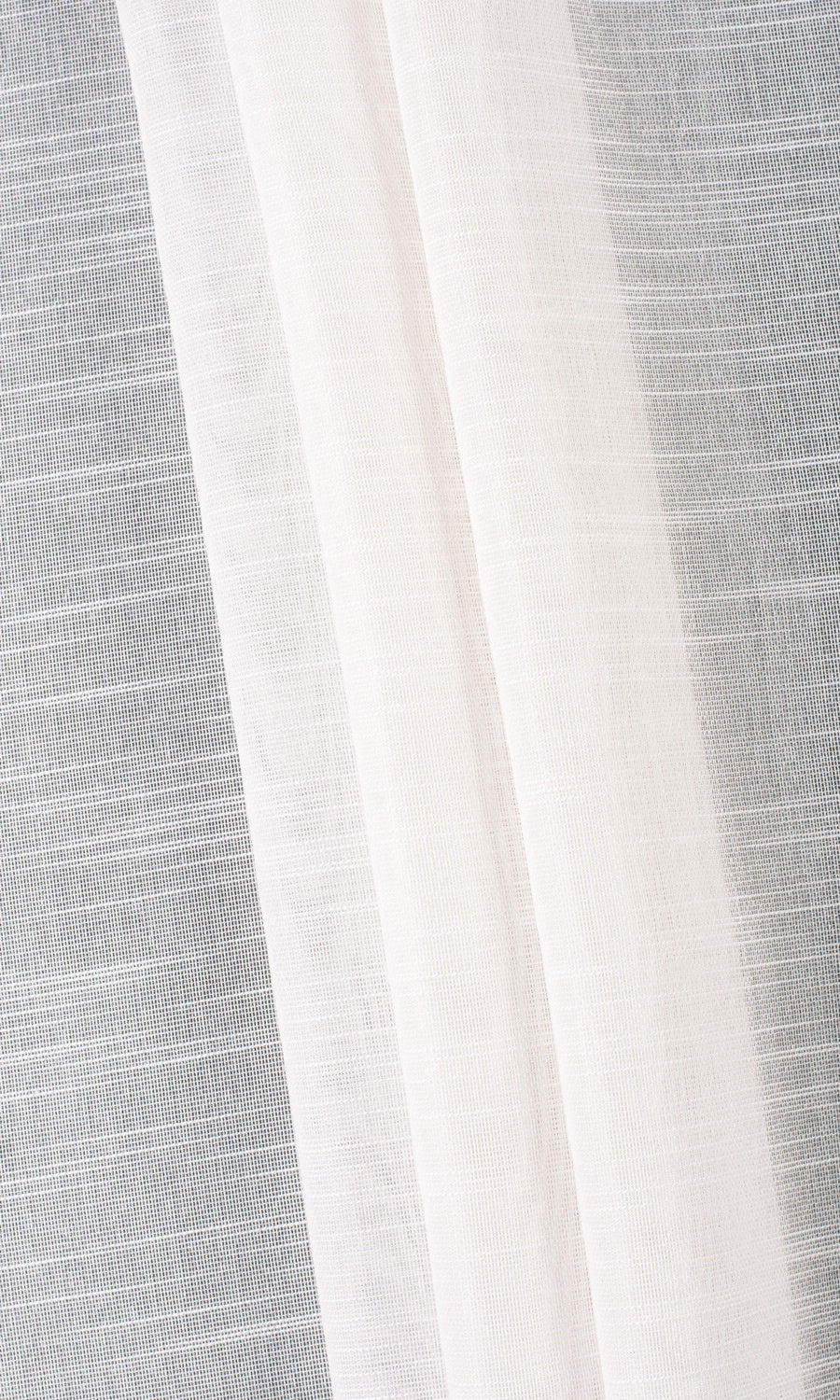 Textured Sheer Fabric Material By the Yard (White)