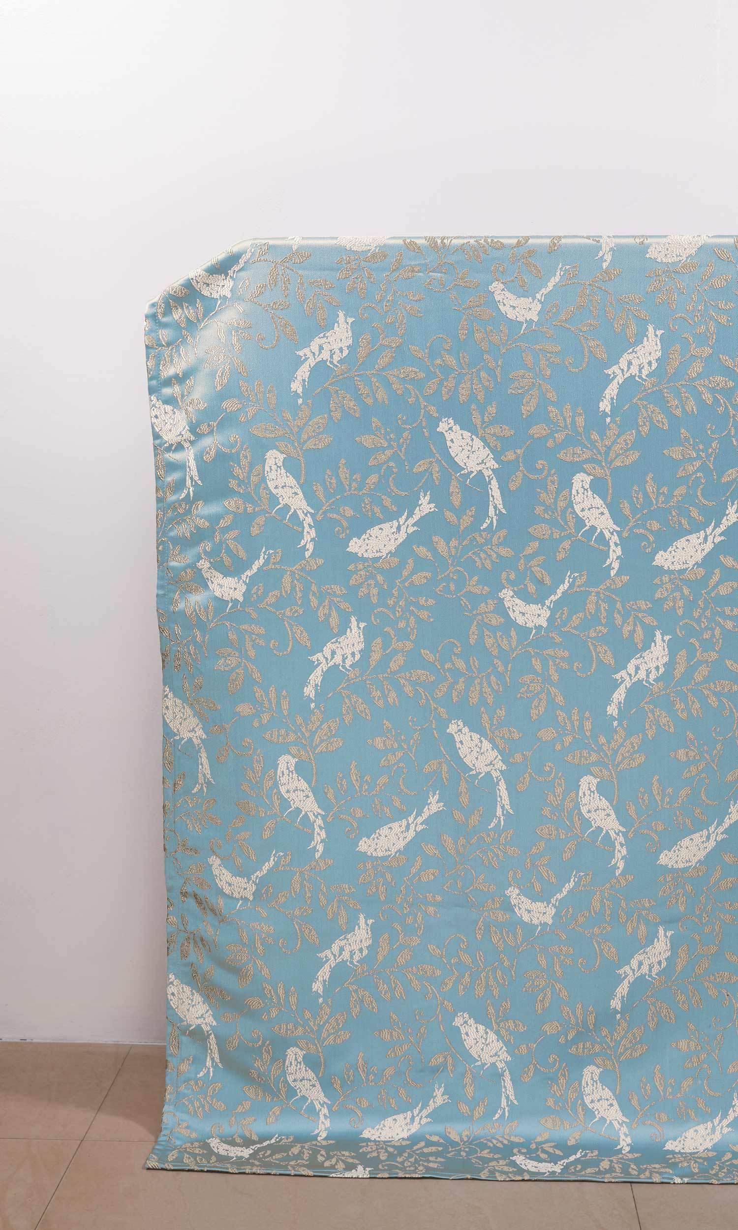 French Country  Window Treatments Fabric Sample (Blue)