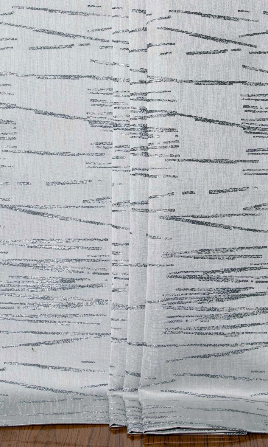 Abstract Patterned Home Textile Fabric Material Sample (Steel Grey)