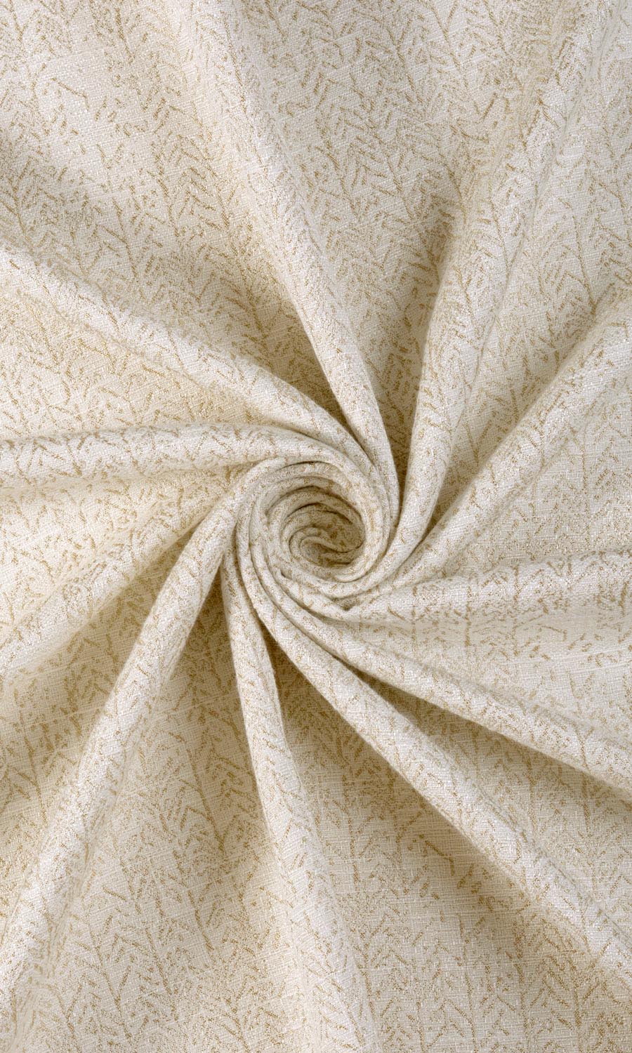 Herringbone Print Fabric By the Yard for Curtains & Drapes (Off White/ Pale Beige)