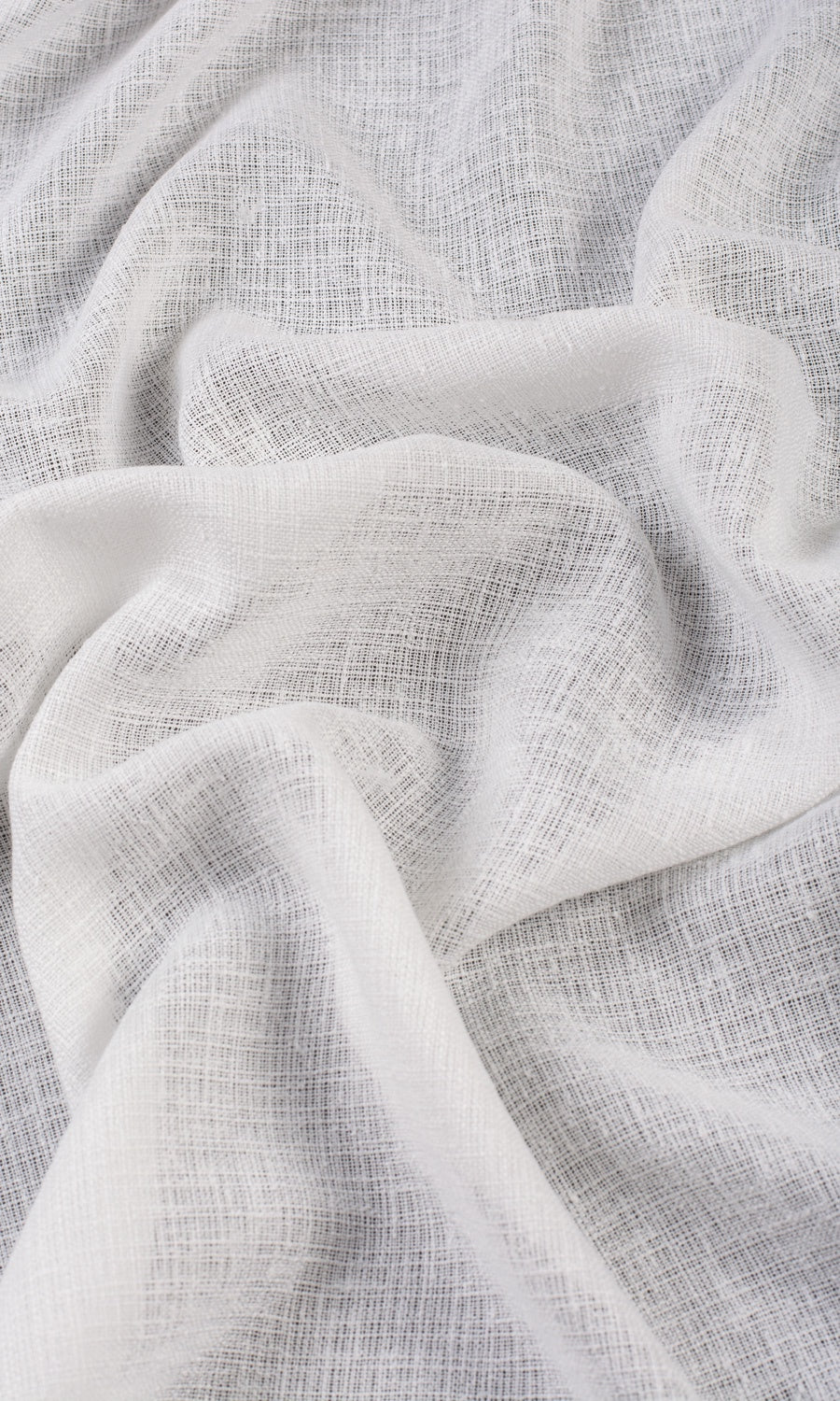 Plain Sheer Fabric By the Yard for Curtains & Drapes (White)