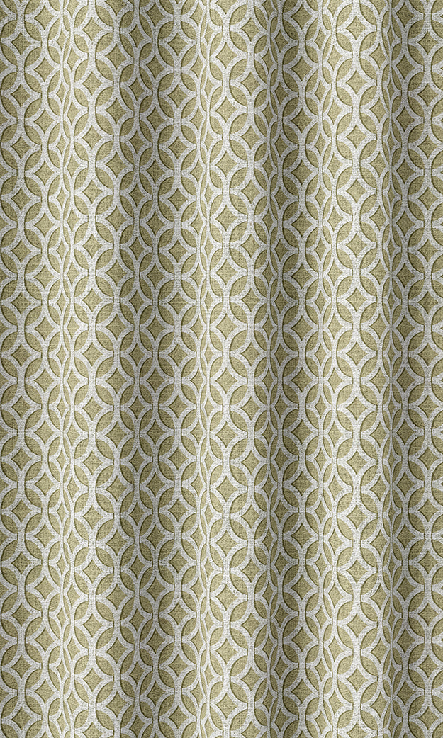 Geometric Print Home Textile Fabric Material Sample (Pastel Green)
