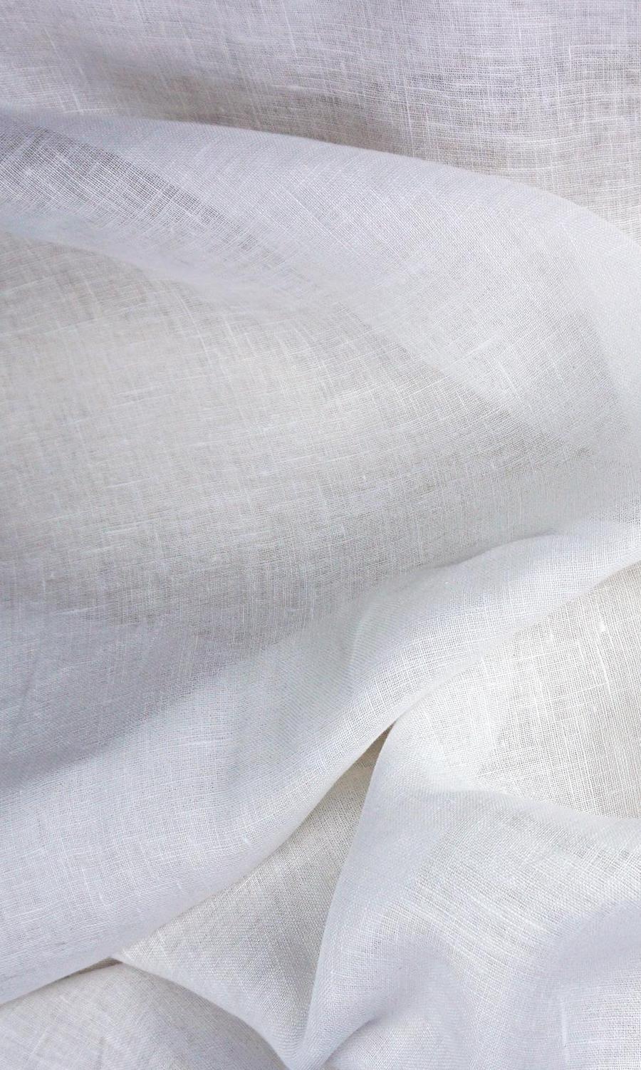 Semi Sheer Window Treatments Fabric Sample (White/ Ivory)