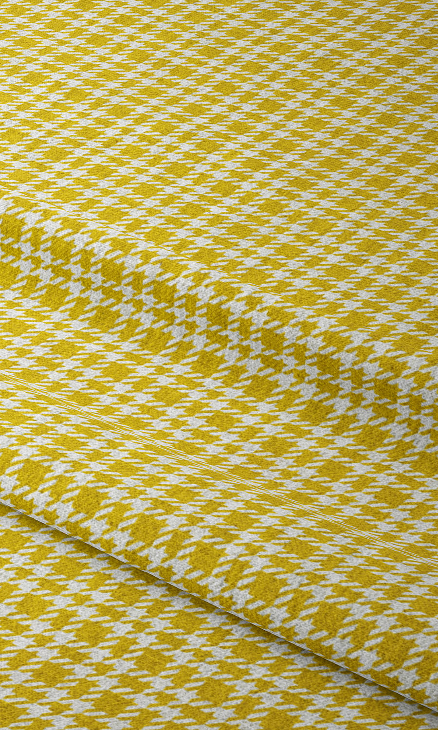 Check Patterned Home Textile Fabric Material By the Metre (Yellow)