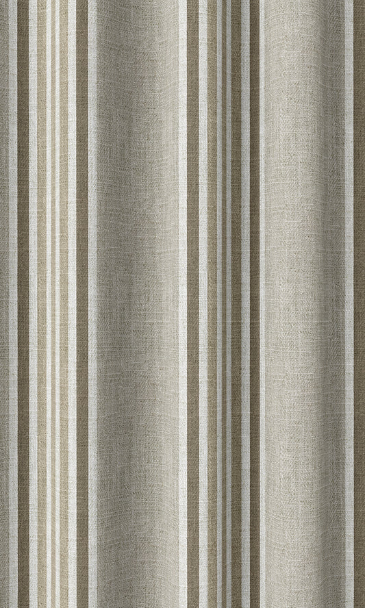 Modern Striped Home Décor Fabric Sample (Tan/ Brown)