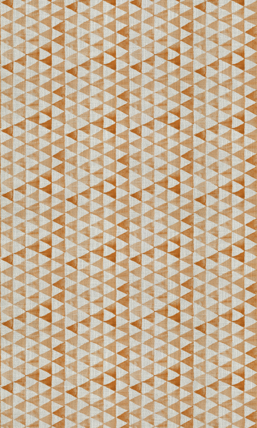 Geo-Print Fabric Material By the Metre (White/ Burnt Orange)