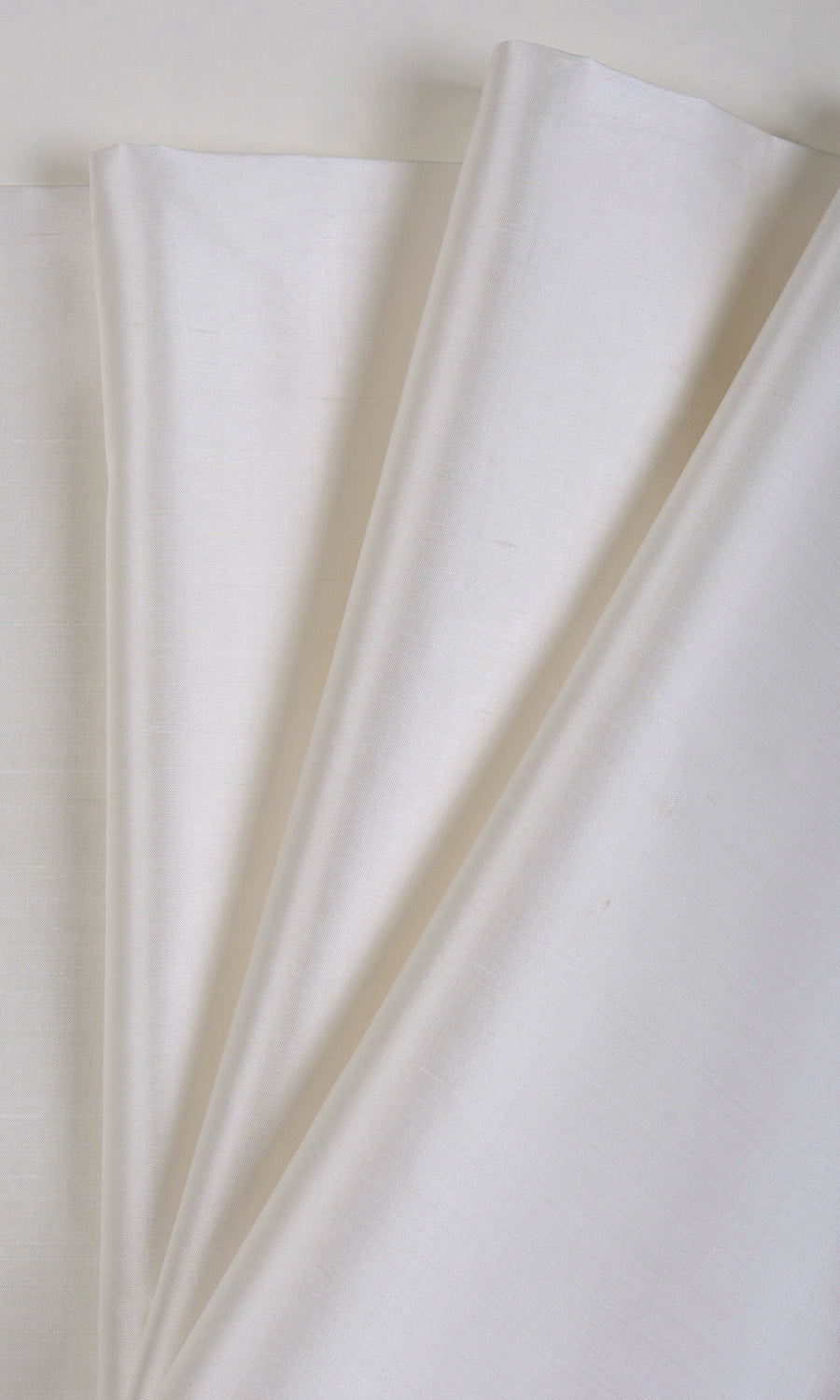 Shantung Silk Fabric Material By the Yard (White/ Ivory)