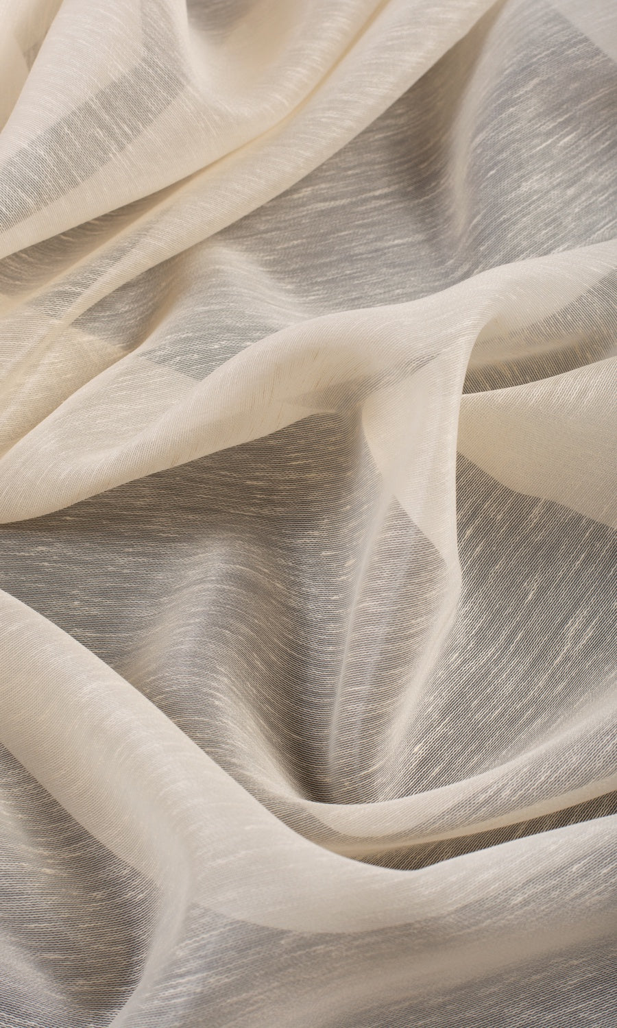 Plain Sheer Window Treatments Fabric By the Yard (Warm Ivory)