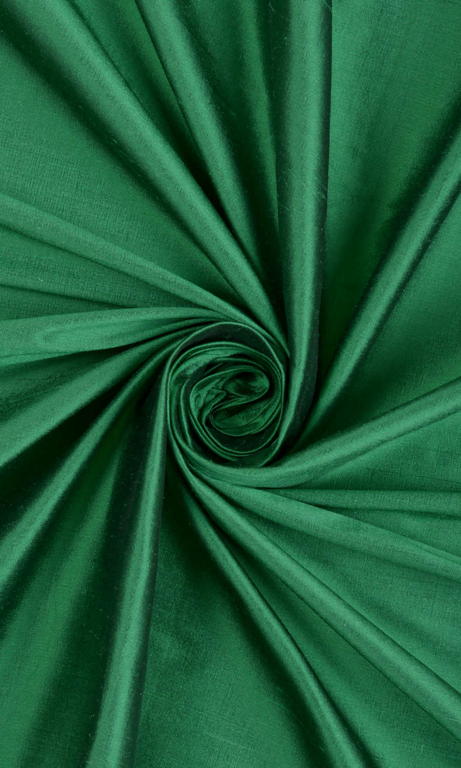 Shantung Silk Home Décor Fabric By the Yard (Emerald Green)