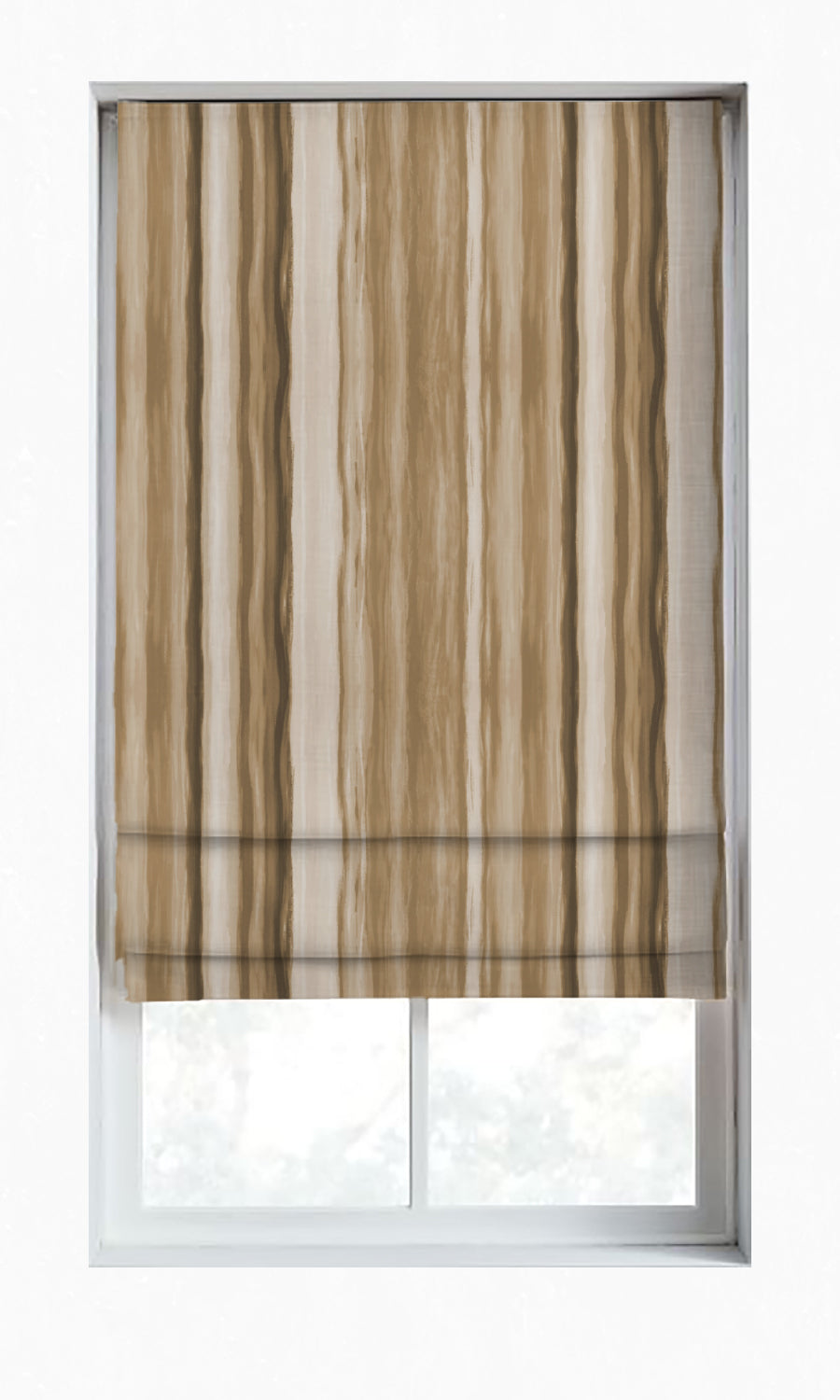 Room Darkening Striped Home Décor Fabric By the Yard (Brown/ Beige)