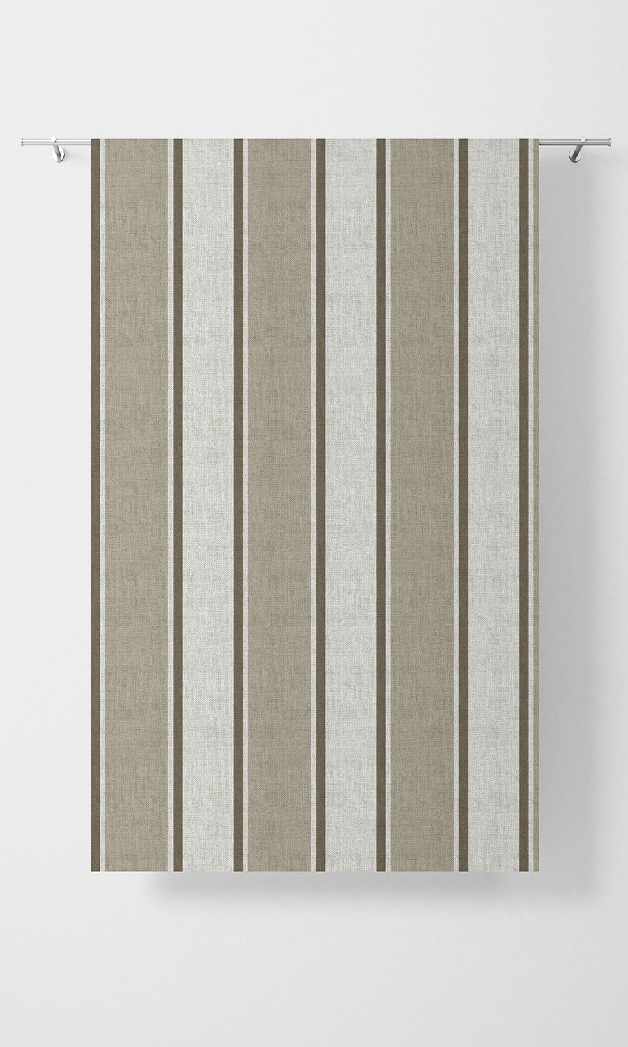 Modern Striped Home Textile Fabric Material By the Yard (Beige/ White)