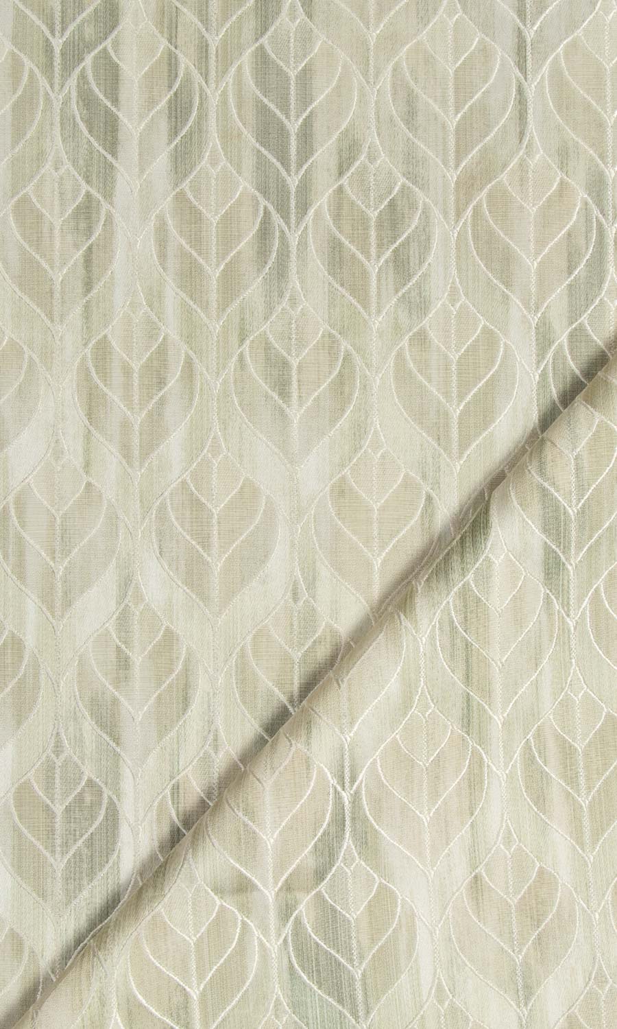 Petal Patterned Free Fabric Material Sample (Soft Green)