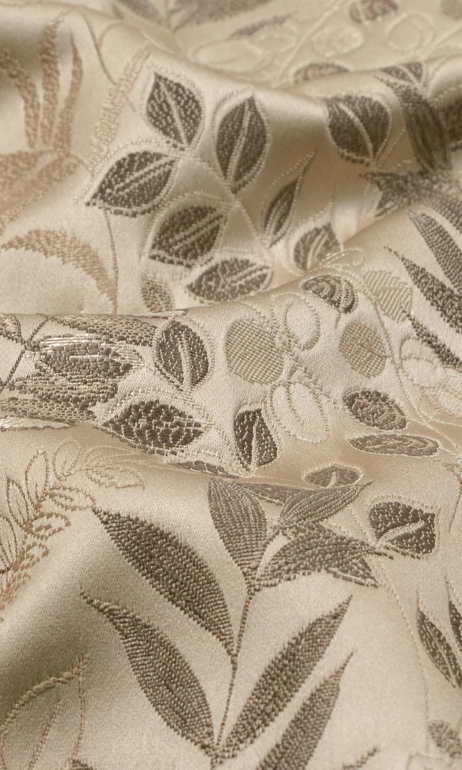 Botanical Home Textile Fabric Material By the Yard (Mocha Brown)