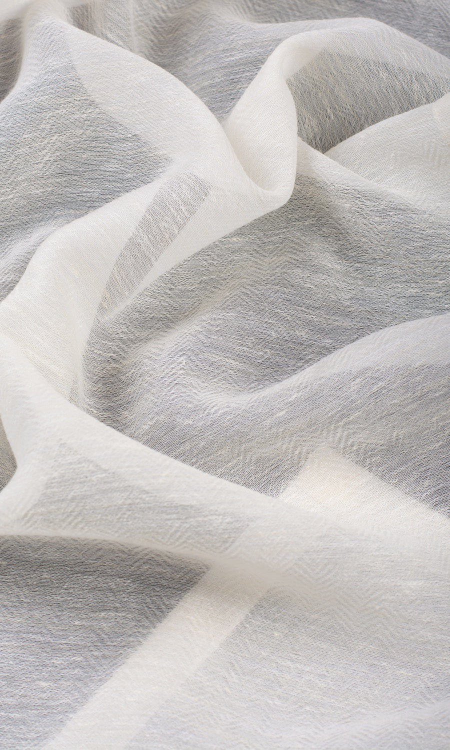 Textured Sheer Home Décor Fabric By the Yard (Warm White)