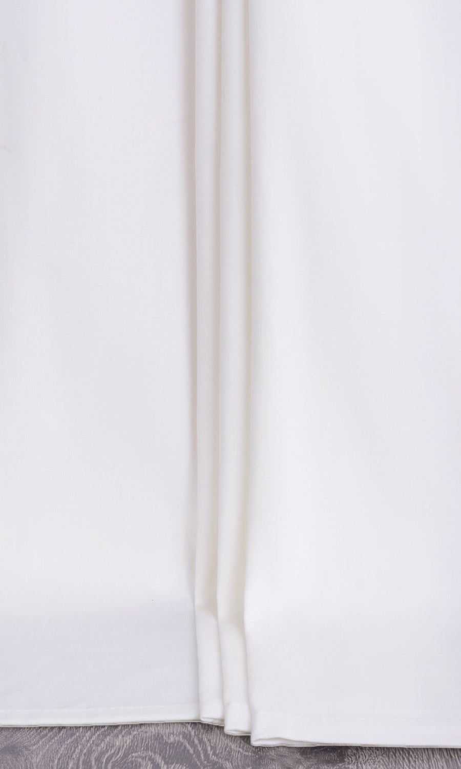 Solid Textured Home Textile Fabric Material By the Yard (White)