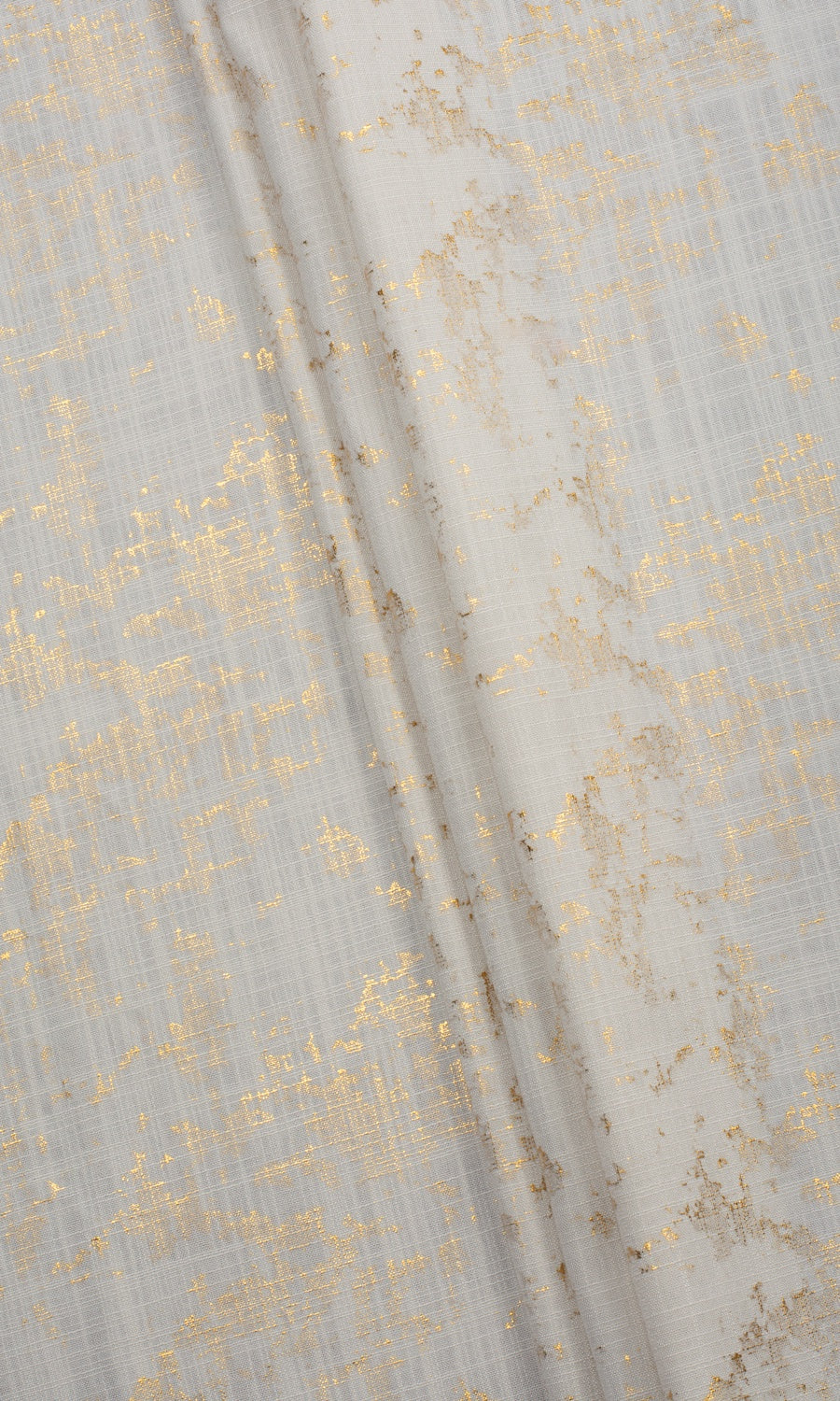 Metallic Abstract Fabric Material By the Yard (Beige/ Golden)