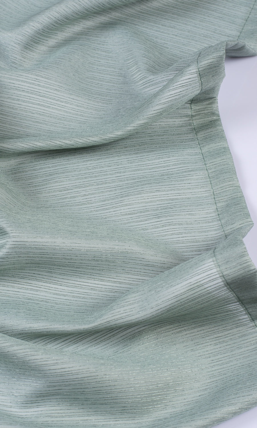 Striped Sheer Home Décor Fabric By the Yard (Sea Green)