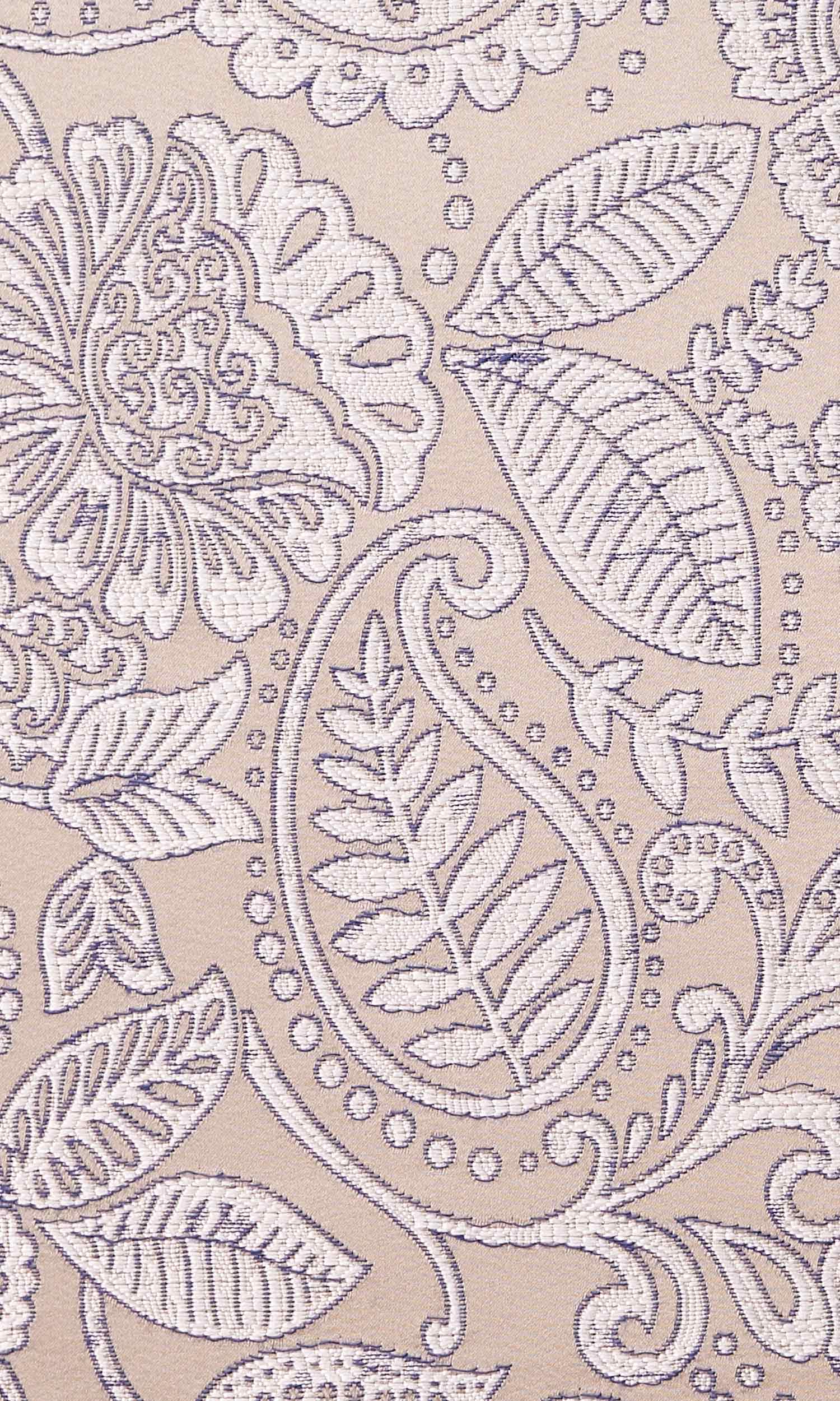 Floral Textured Home Textile Fabric Material By the Yard (Beige/ Blue)