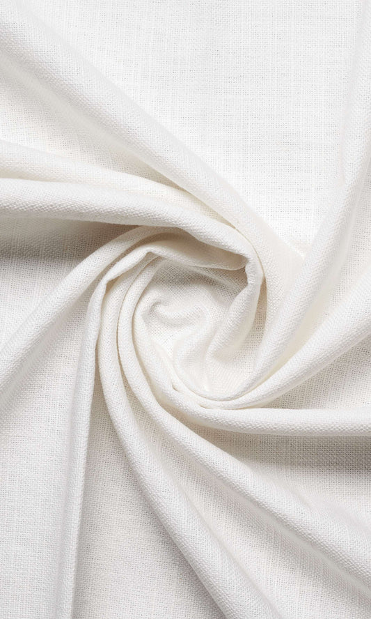 Linen Home Décor Fabric By the Yard (White)