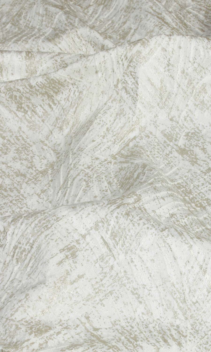 Patterned Poly-Cotton Free Fabric Material Sample (Pale Beige/ Cream)