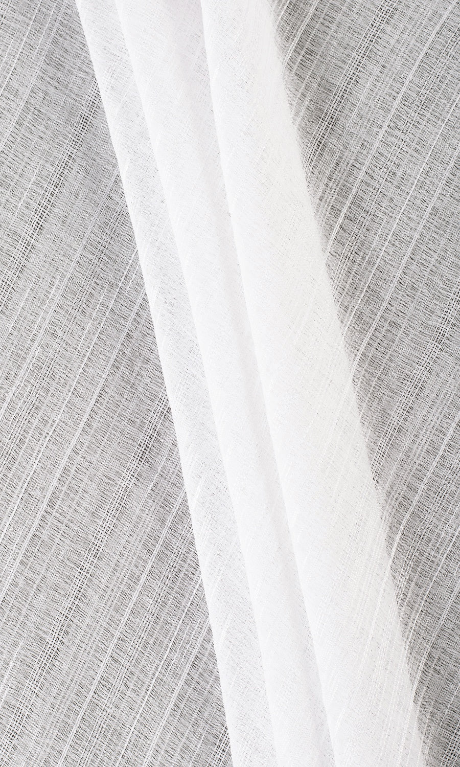 Textured Sheer Fabric Material By the Yard (White)