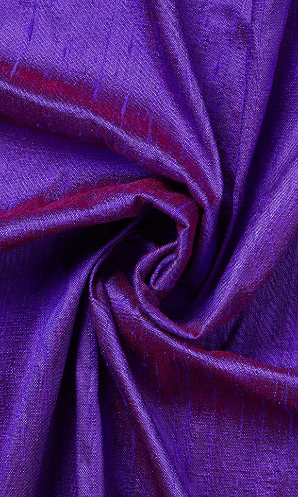 Pure Silk Home Décor Fabric By the Yard (Purple)