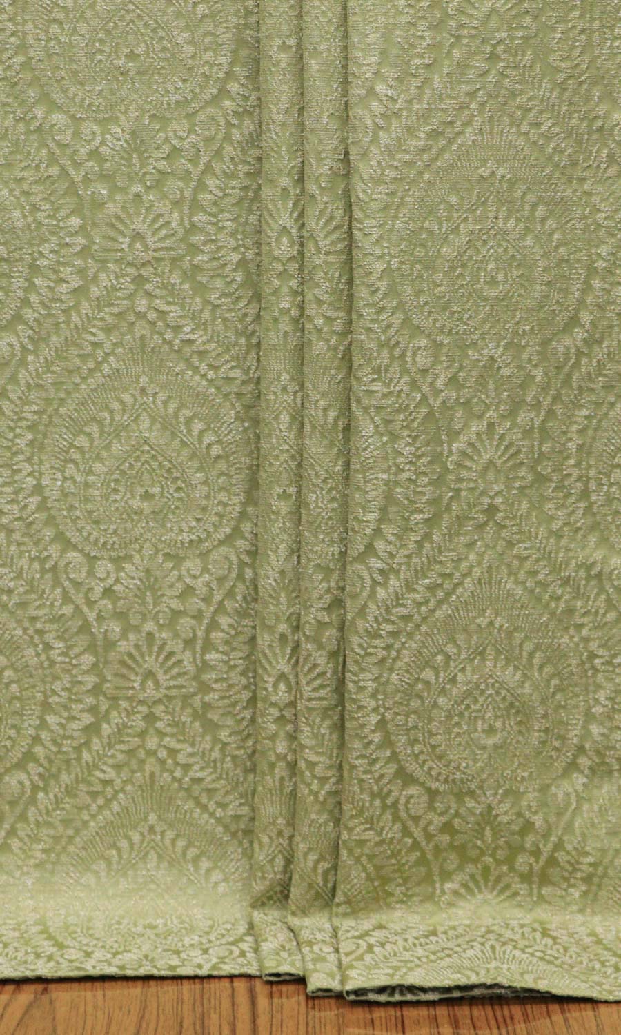 Textured Floral Home Décor Fabric By the Yard (Green)