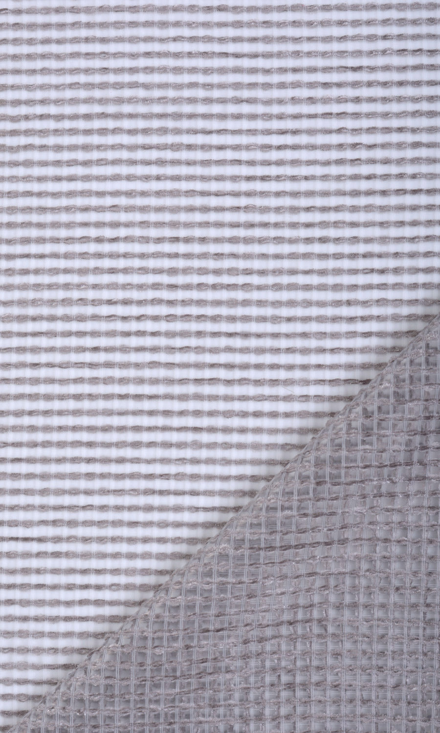 Check Weave Sheer Fabric Sample for Curtains & Drapes (Grey)