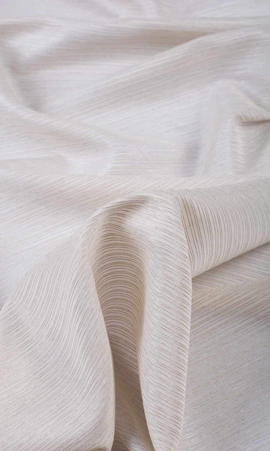 Textured Sheer Fabric By the Yard for Curtains & Drapes (Pale Beige/ Warm Ivory)