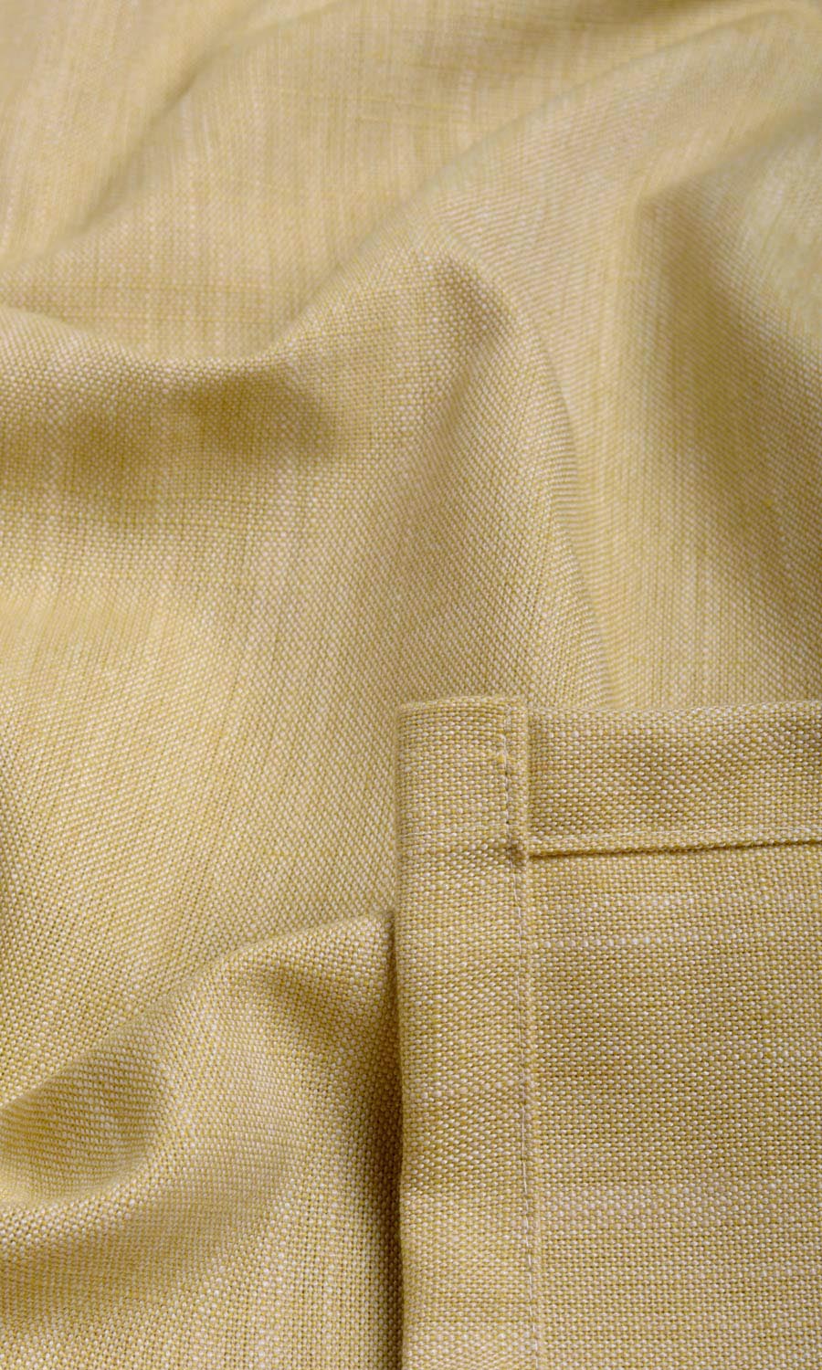 Plain Linen Texture Fabric Sample for Curtains & Drapes (Ochre Yellow)