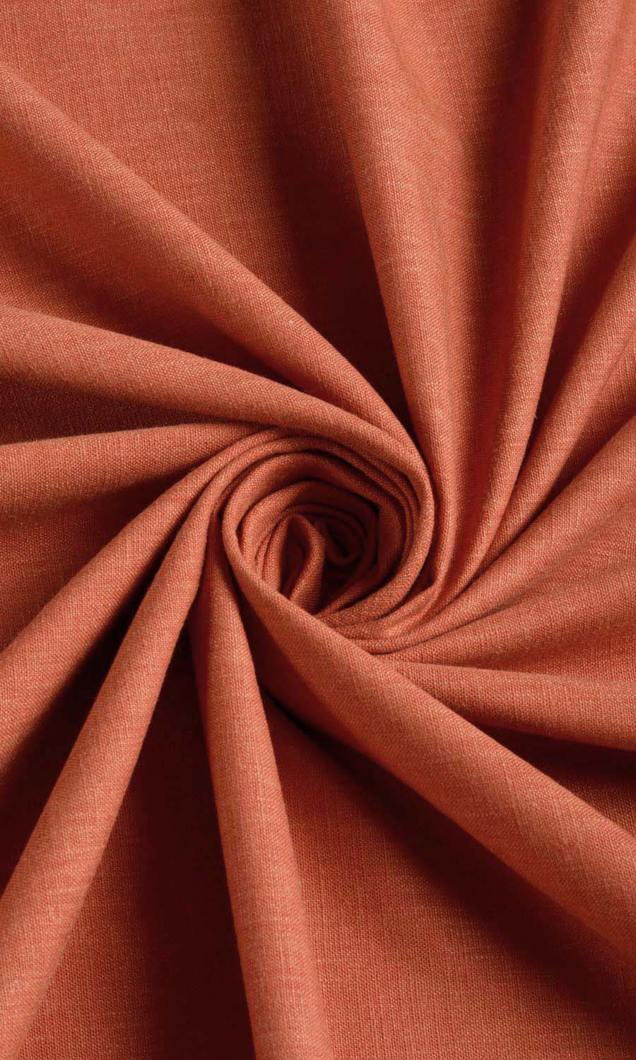 Poly-Cotton Blend Window Treatments Fabric By the Yard (Orange-Red)