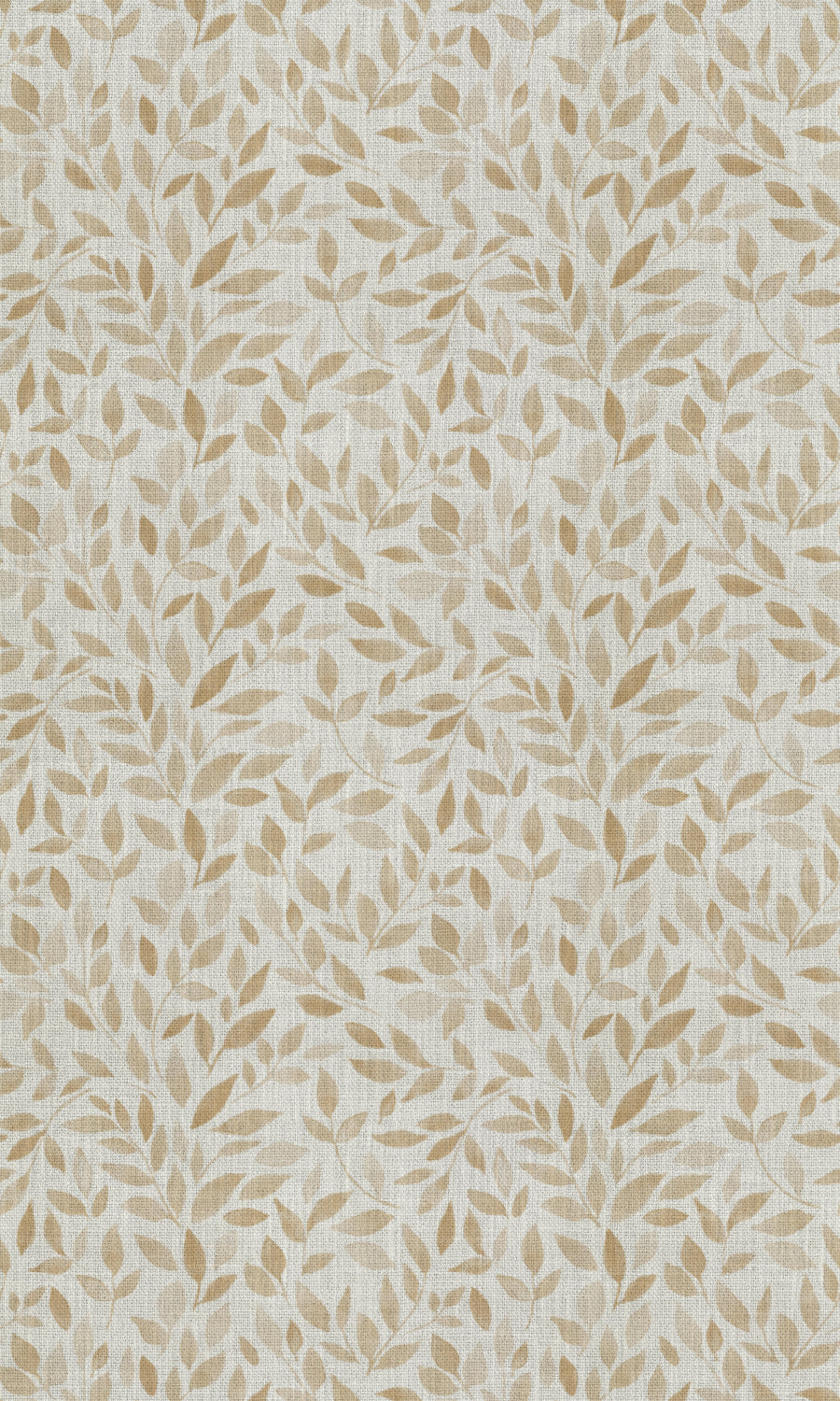 Botanical Print Fabric Material By the Metre (White/ Brown)