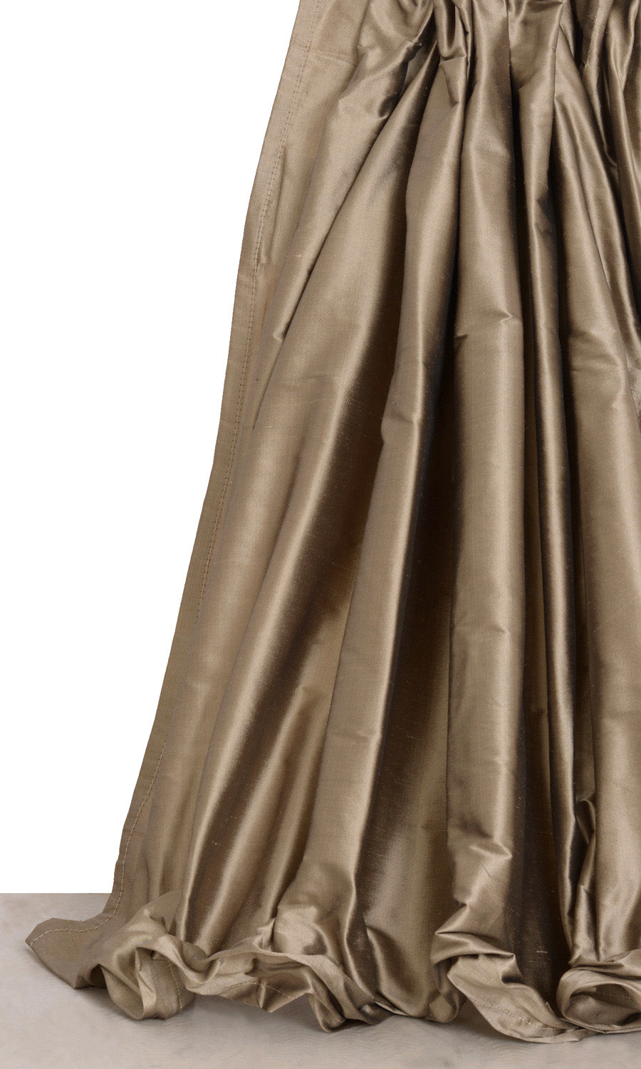 Shantung Silk Window Treatments Fabric By the Yard (Brown)