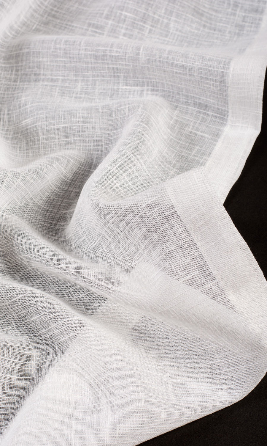 Plain Sheer Window Treatments Fabric By the Yard (White)
