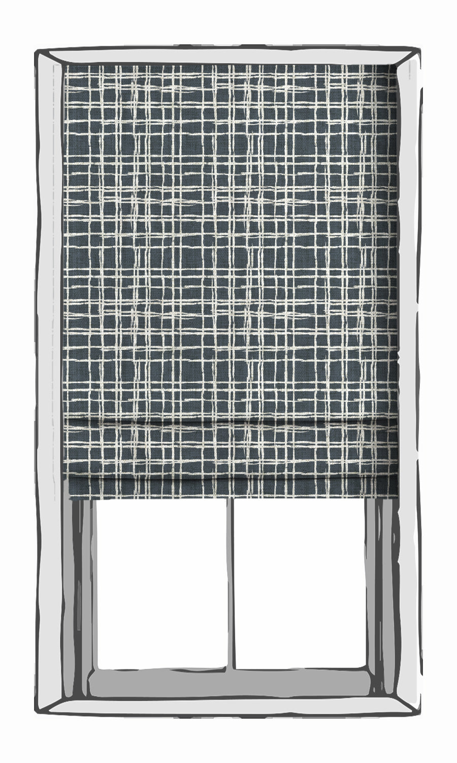 Abstract Patterned Free Fabric Material Sample (Petrol Blue/ White)