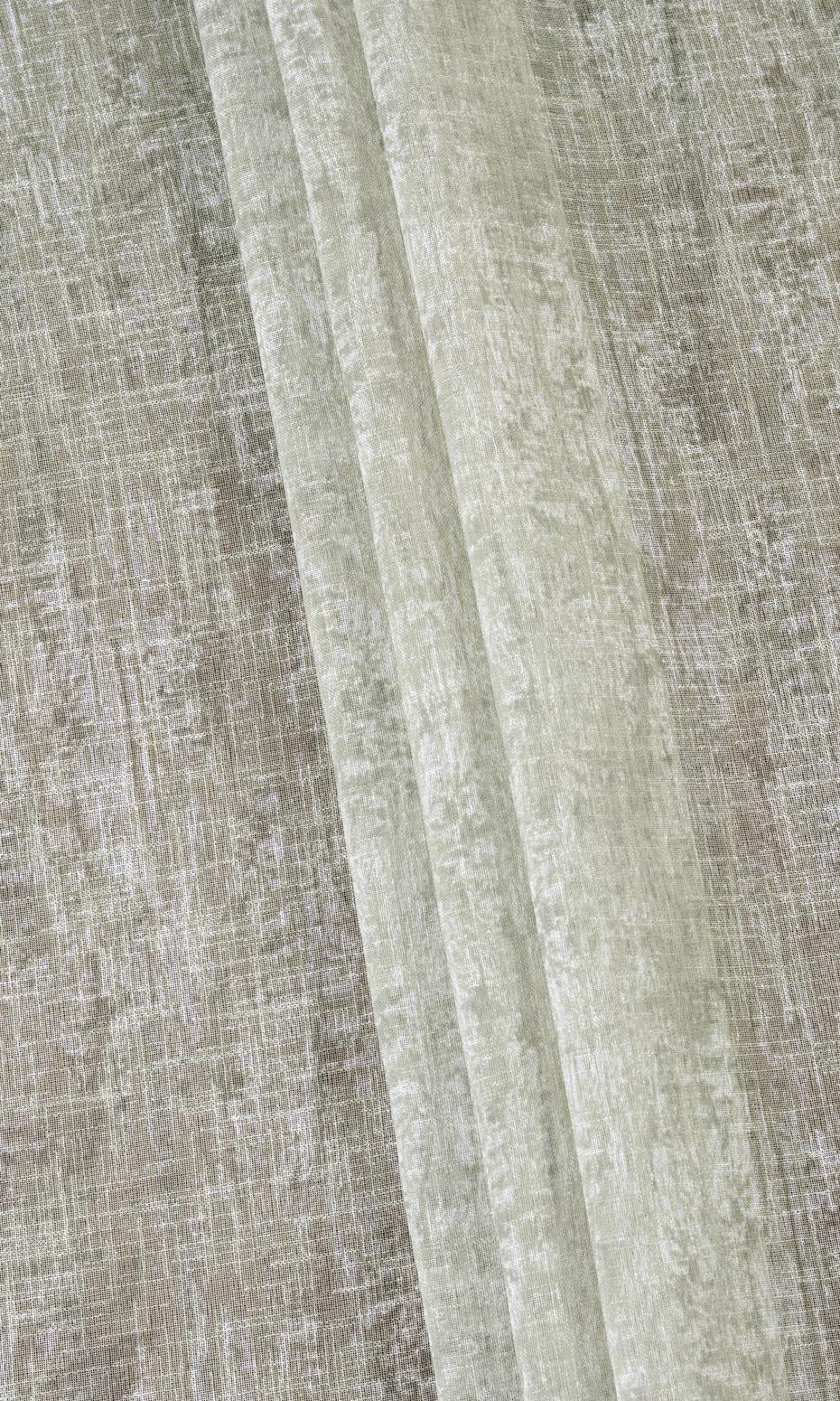 Textured Sheer Fabric Material By the Yard (Grey-Green)