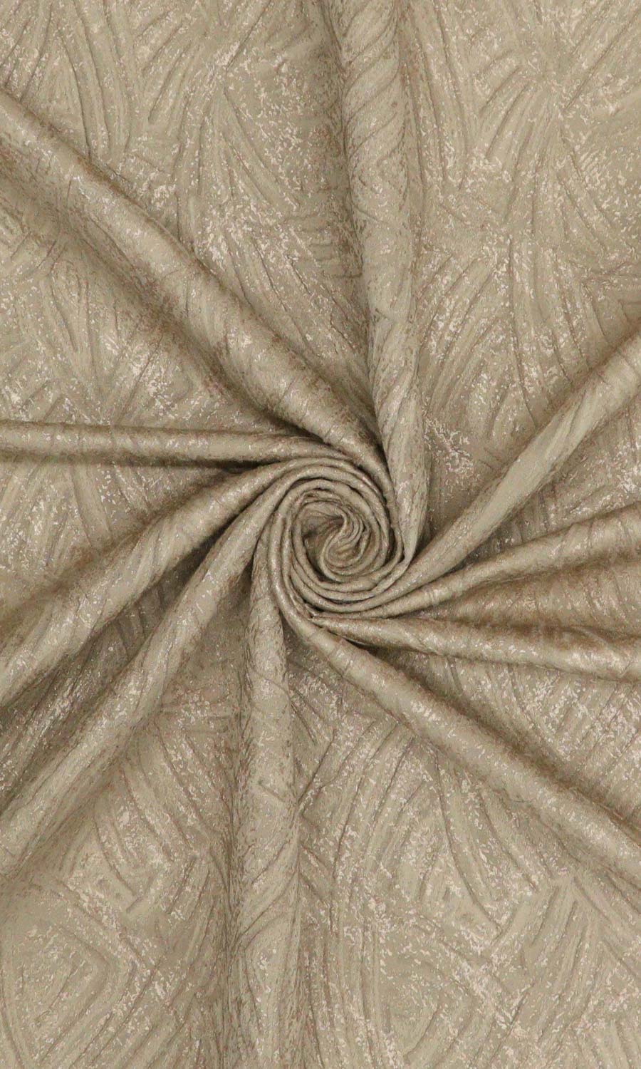 Self-Patterned Poly-Cotton Home Décor Fabric Sample (Caramel Brown)