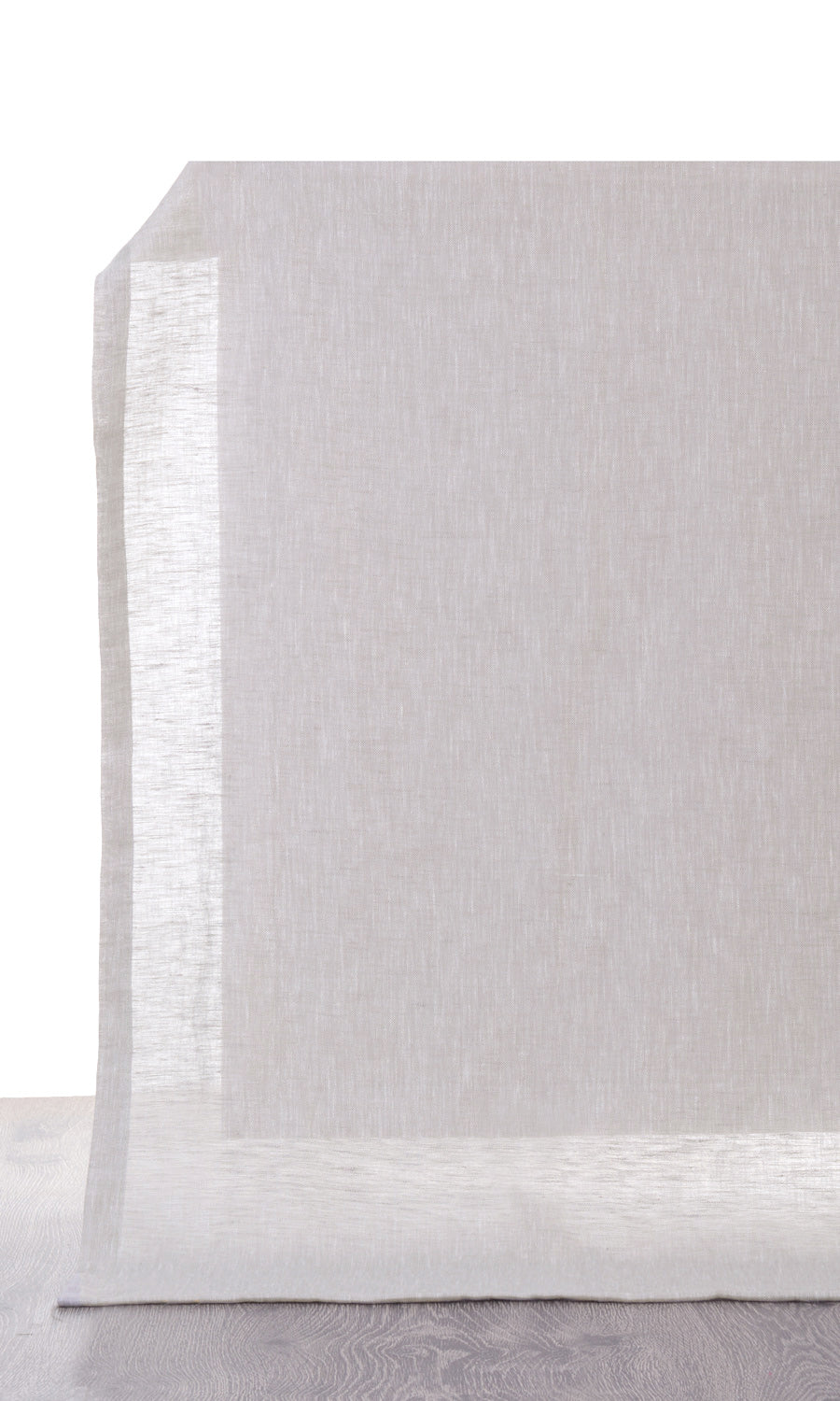 Linen Sheer Fabric Material By the Yard (Ash Gray/ Abalone Gray)