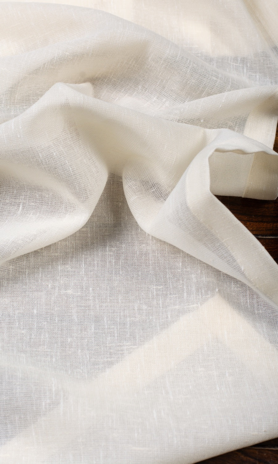 Plain Sheer Home Décor Fabric By the Yard (Ivory)