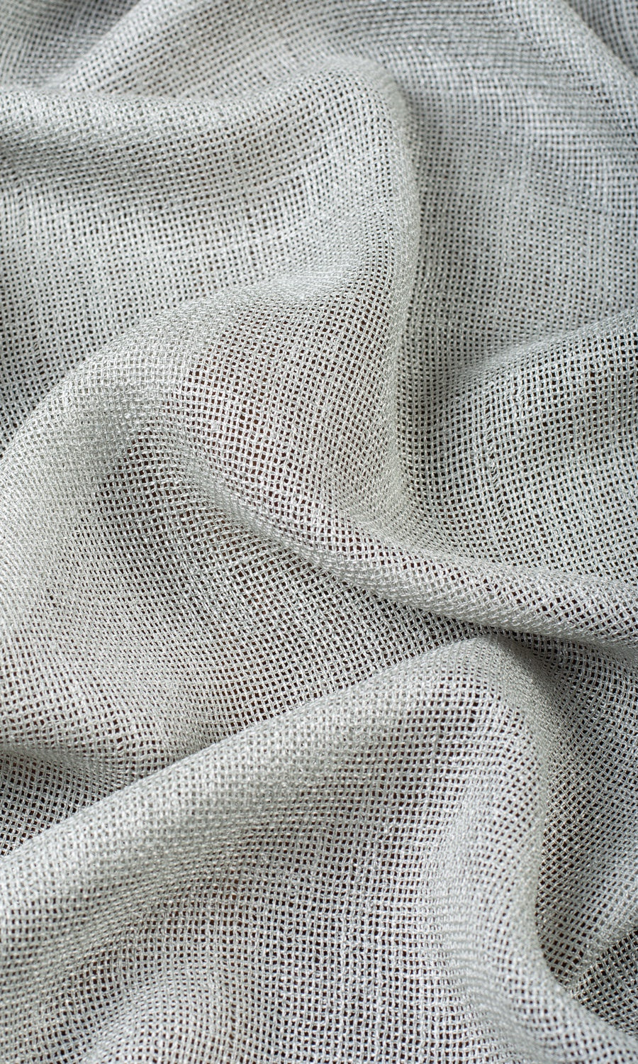 Textured Sheer Fabric By the Yard for Curtains & Drapes (Pewter Gray)