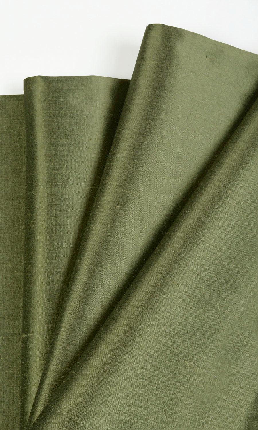 Shantung Silk Fabric Material By the Yard (Olive Green)