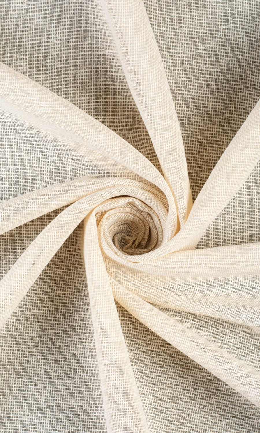 Plain Sheer Window Treatments Fabric By the Yard (Beige)