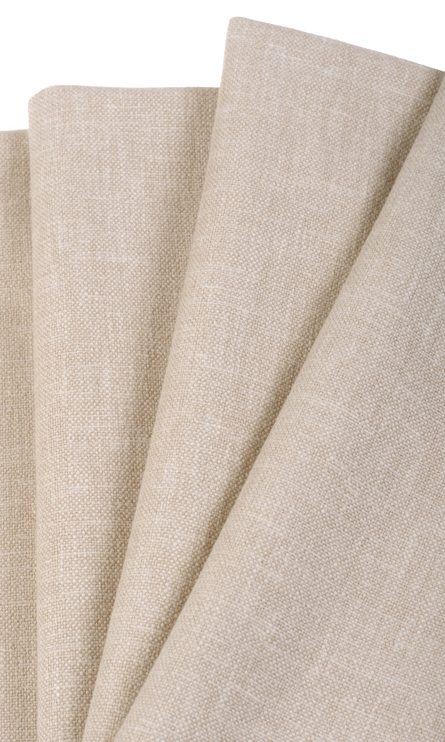 Linen Blend Free Fabric Material Sample (Beige)