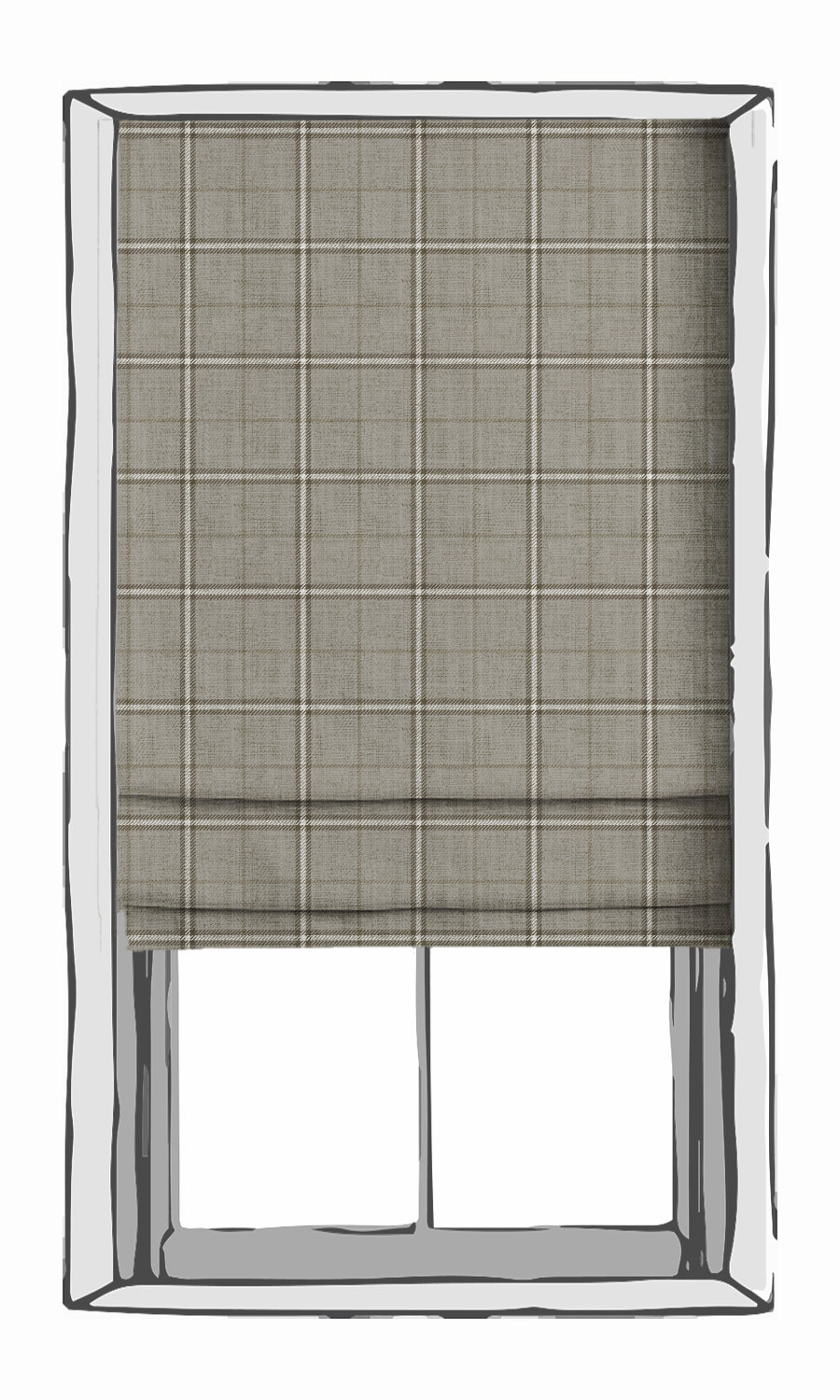 Striped Fabric Material By the Yard (Warm Grey/ Beige)