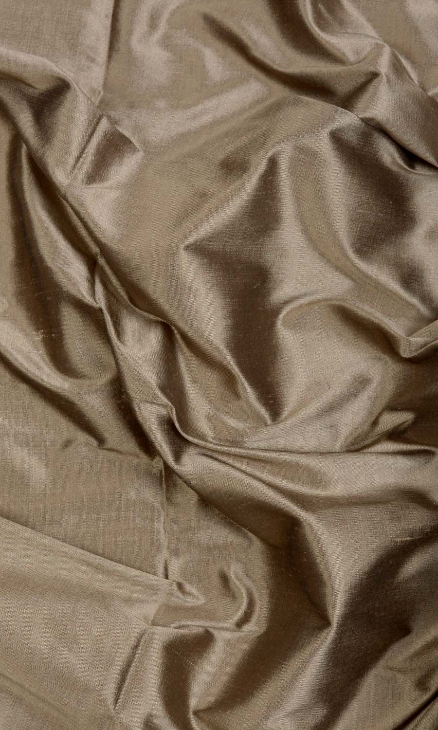 Shantung Silk Home Textile Fabric Material Sample (Brown)